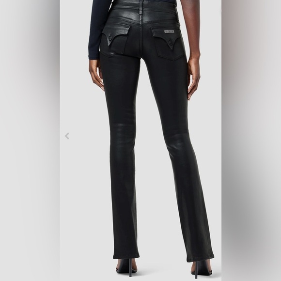 Hudson Jeans Beth Coated Black Beauty Mid-Rise Baby Bootcut Jean - Picture 8 of 13